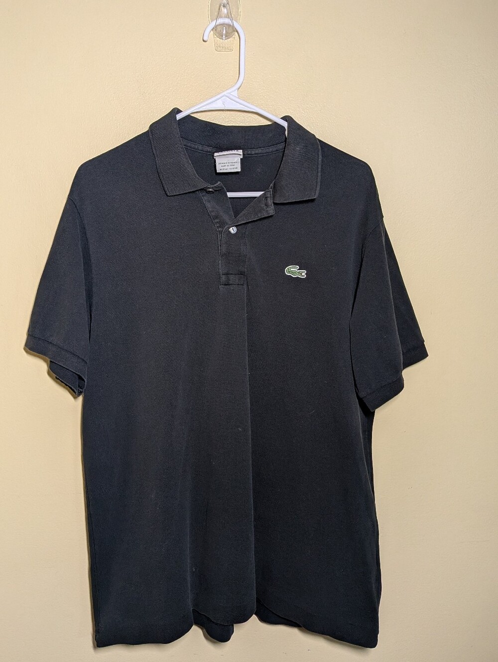 Lacoste Men's Black Collared Polo Shirt XL 6